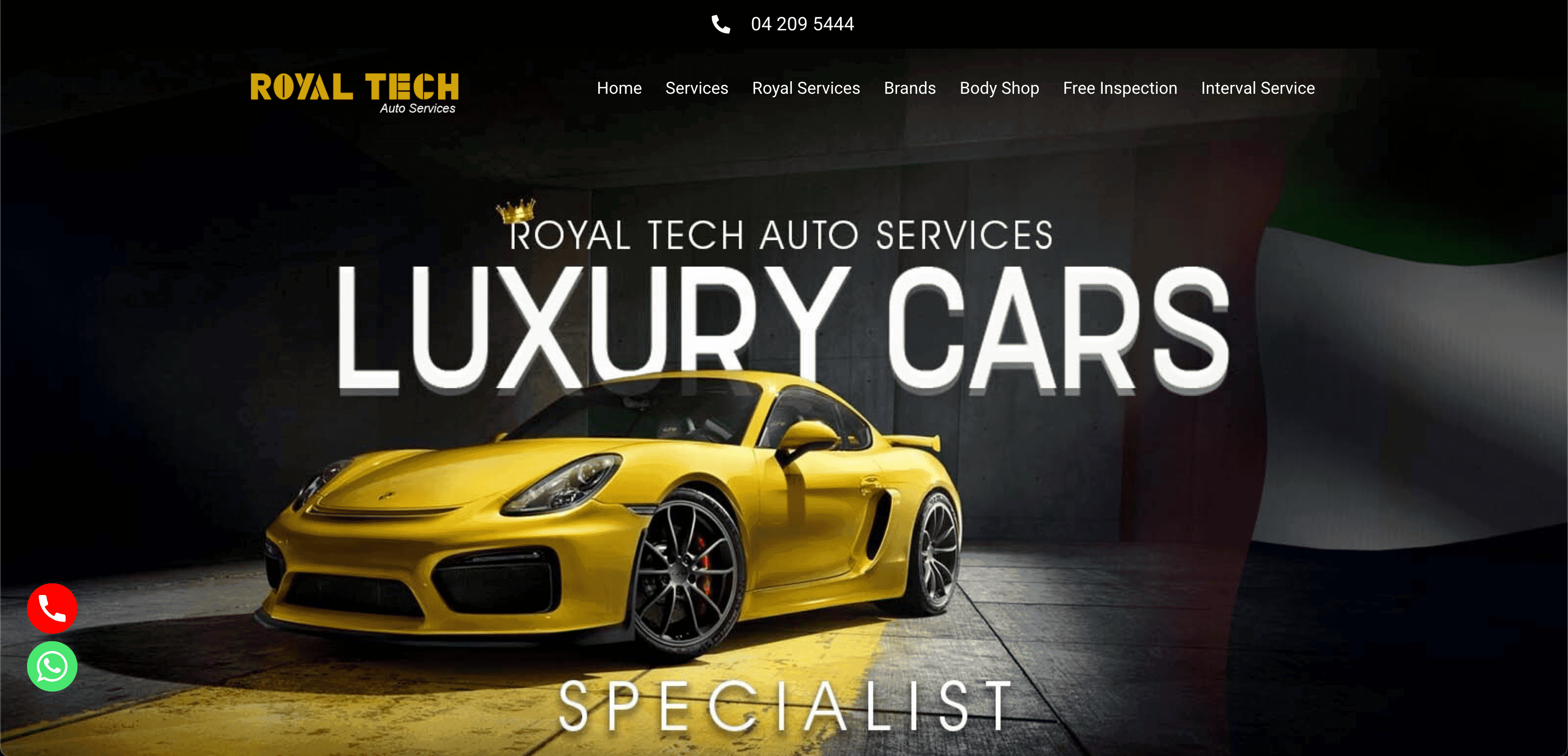 Royal Tech Auto Services luxury car website